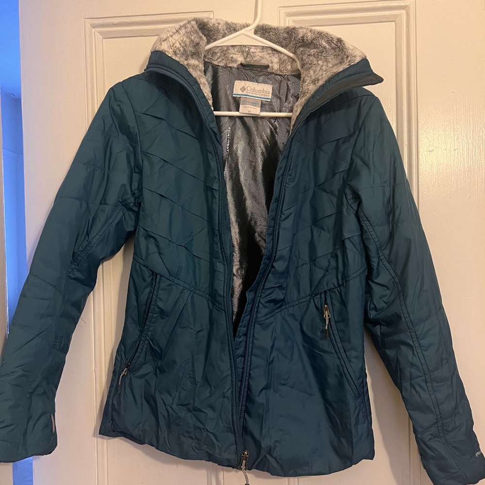 Like-New Blue Columbia Omni-Heat Insulated Ski/Winter Jacket